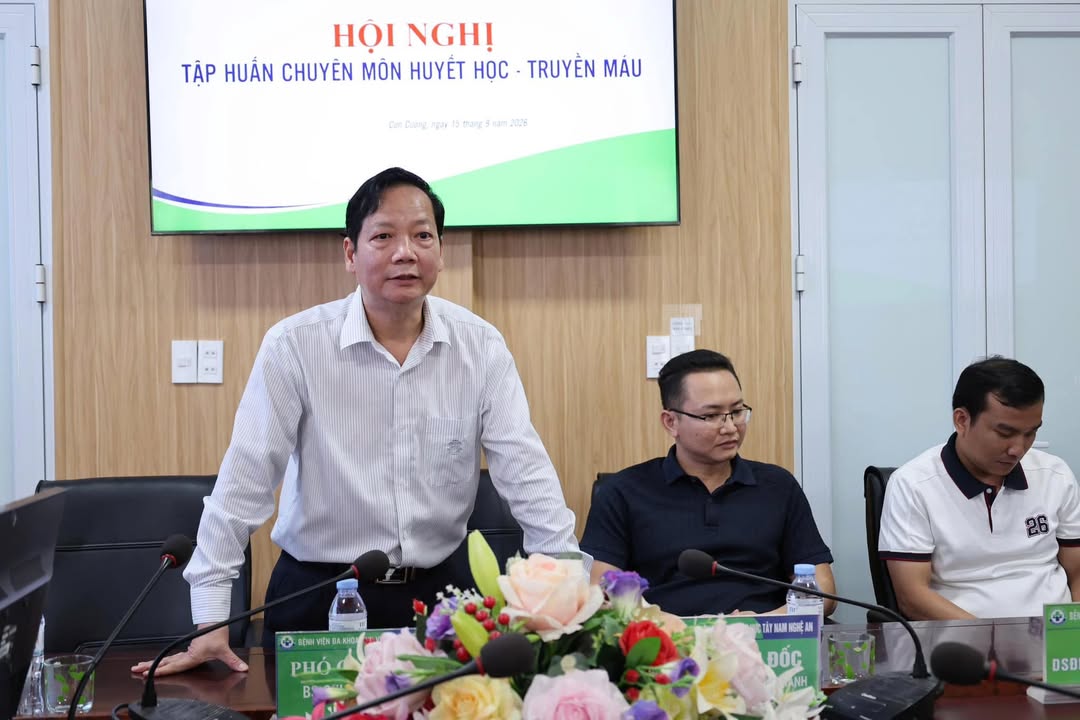 Tập huấn chuyên môn huyết học – truyền máu tại bệnh viện đa khoa khu vực tây nam Nghệ An