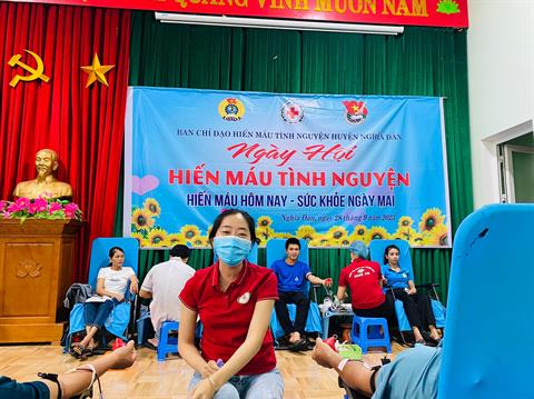 Hiến máu tình Nguyện Tại Huyện Nghĩa Đàn